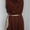 Brown and cream Roman tunic dress
