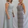 Silver evening gowns